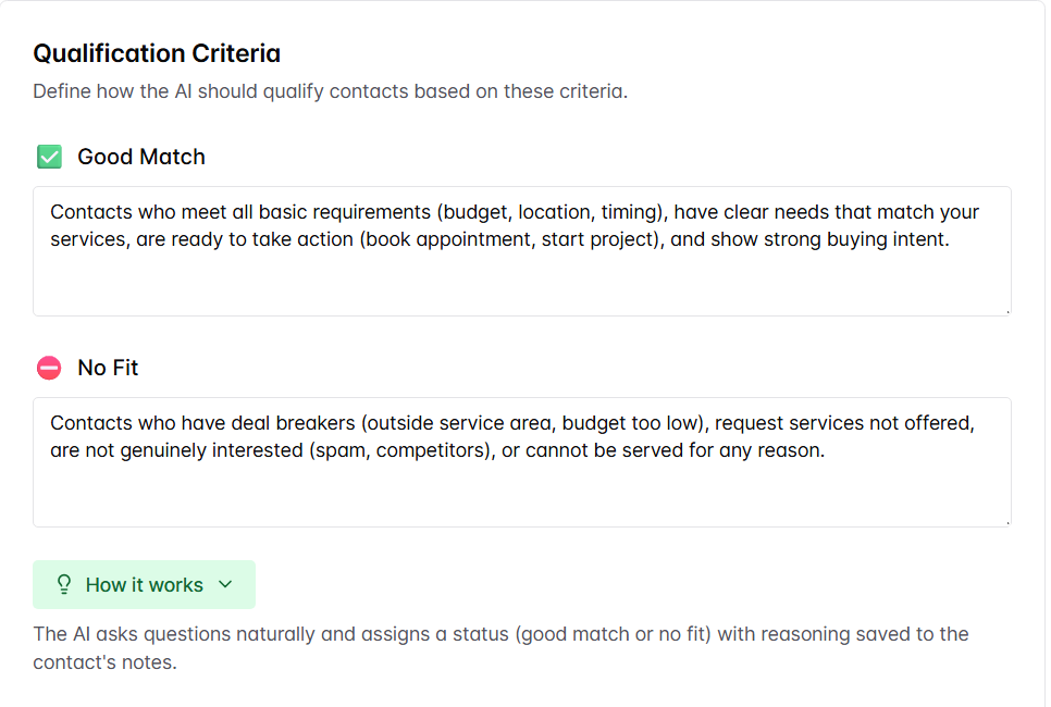 Sawabot Qualification Criteria Interface