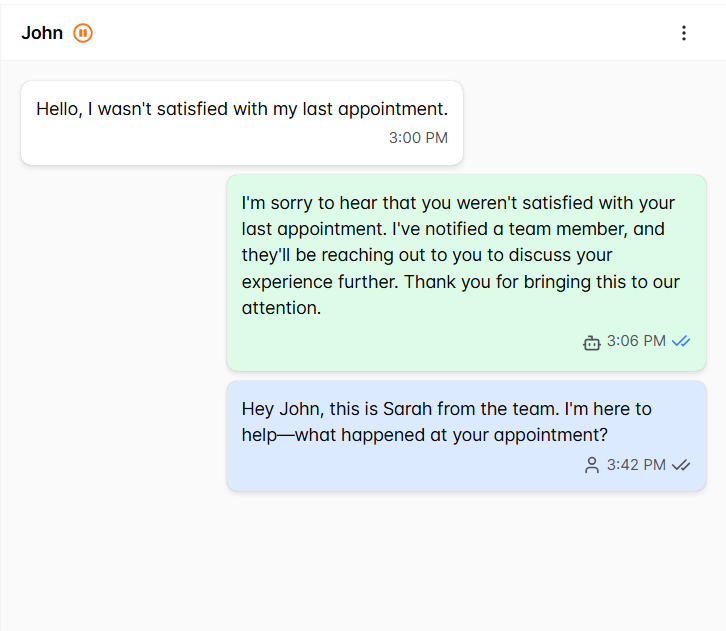 AI escalation and human notification